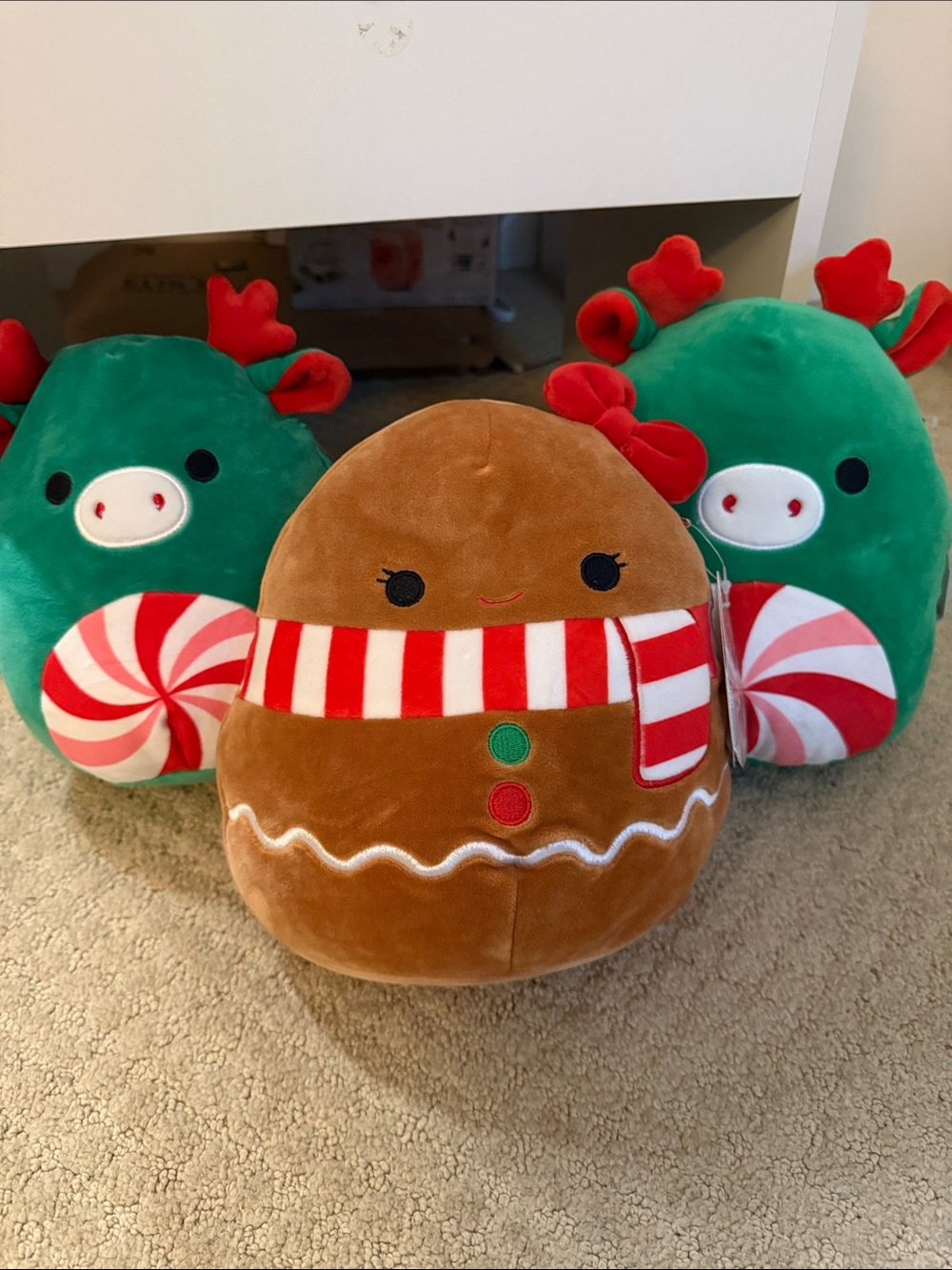 Moose and Gingerbread Squishmallow Holiday Set